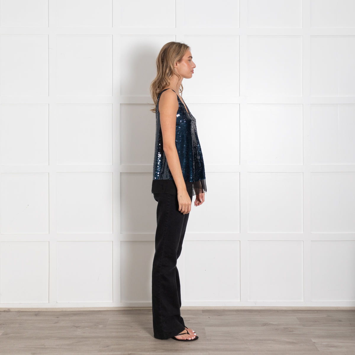 Stella McCartney Navy Sequin Tank Top - Image 6