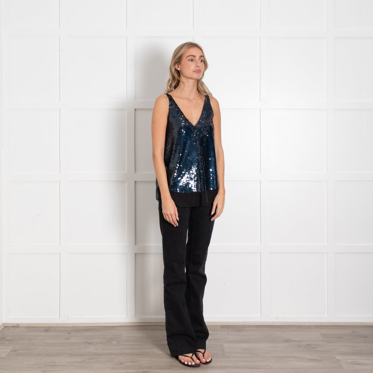Stella McCartney Navy Sequin Tank Top - Image 7