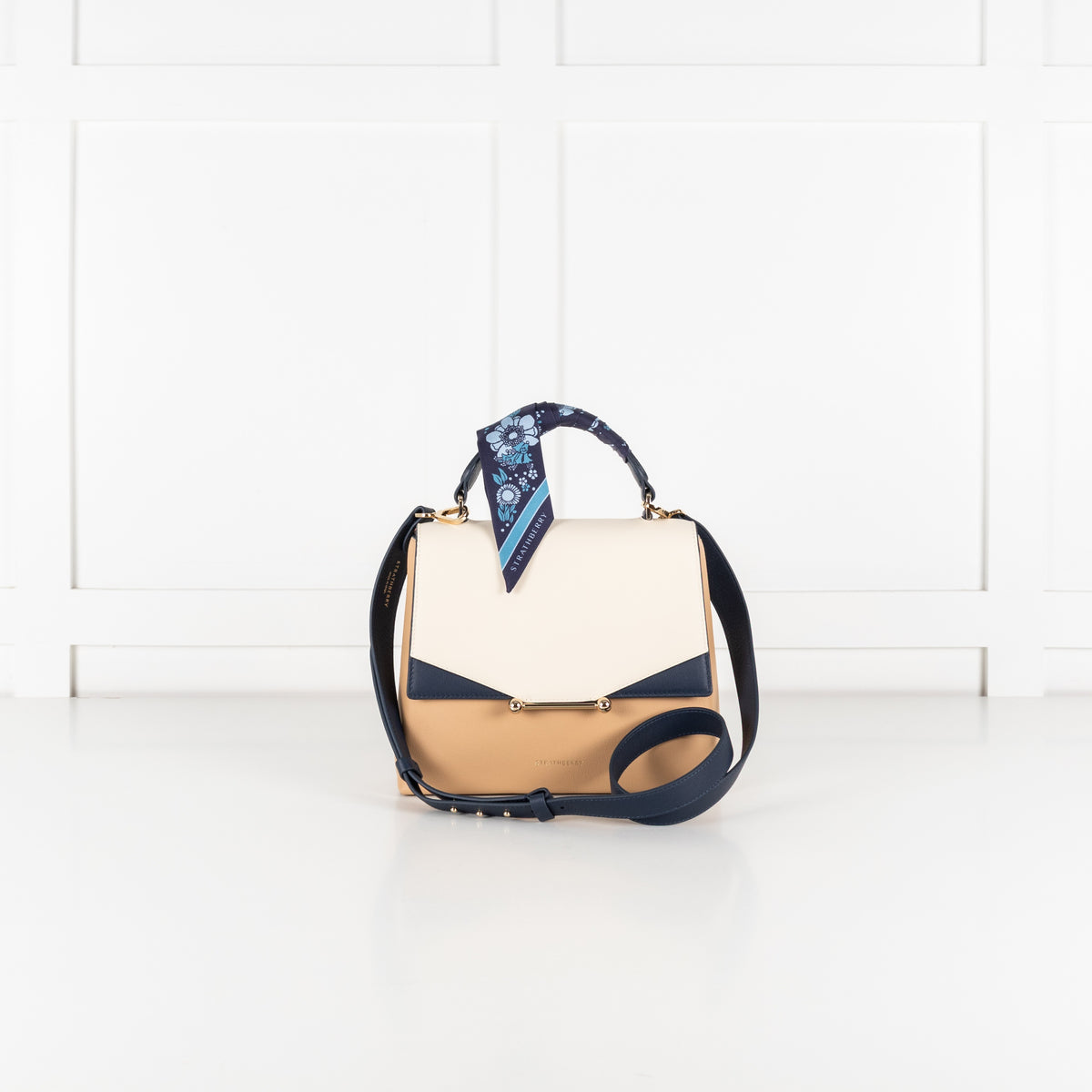 Standard Trinity Oat Honey Clay Leather Top Handle Bag - Image 1