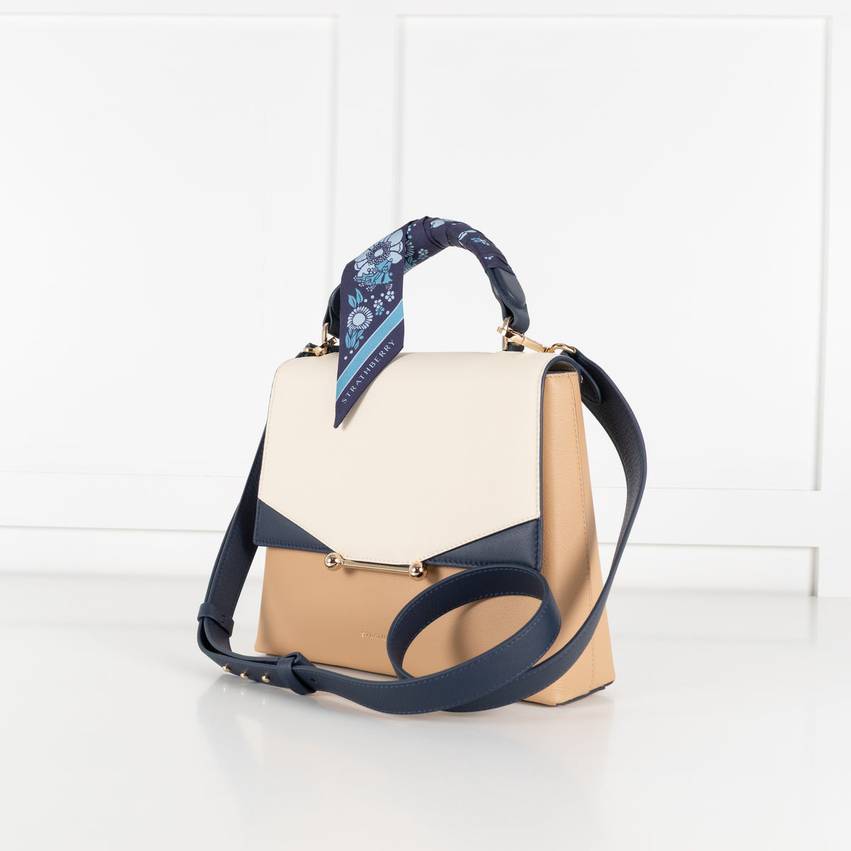Standard Trinity Oat Honey Clay Leather Top Handle Bag - Image 10