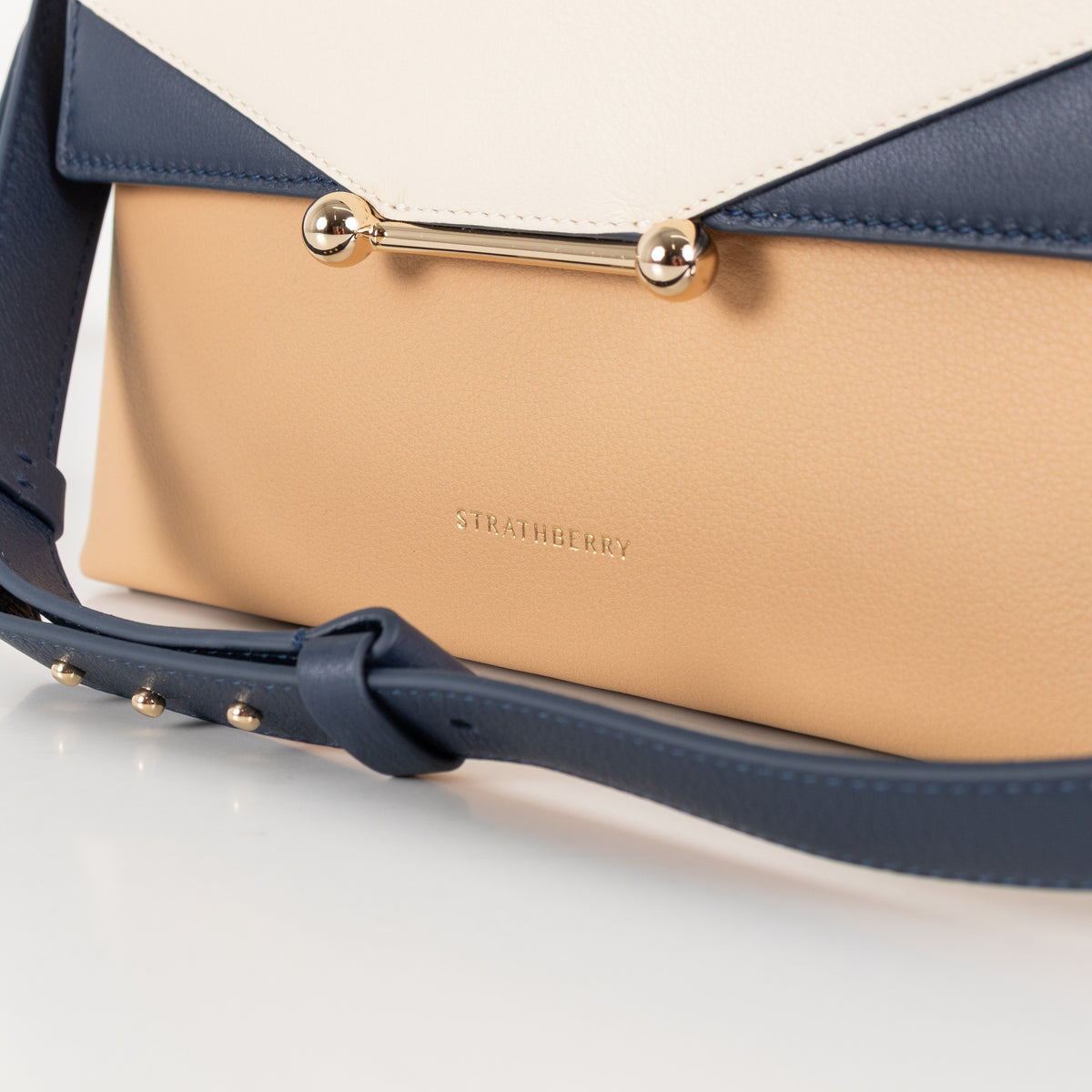 Standard Trinity Oat Honey Clay Leather Top Handle Bag - Image 12