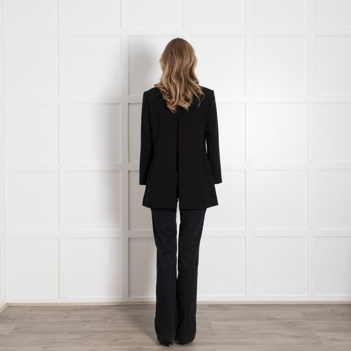 Theory Black Blazer with Back Slit - Image 5