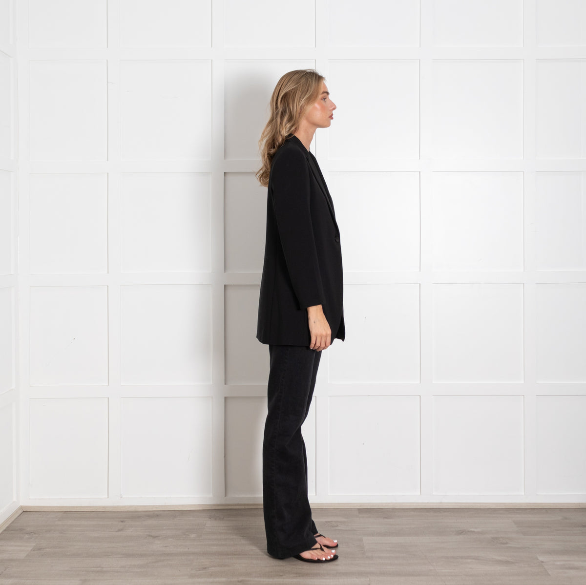 Theory Black Blazer with Back Slit - Image 6
