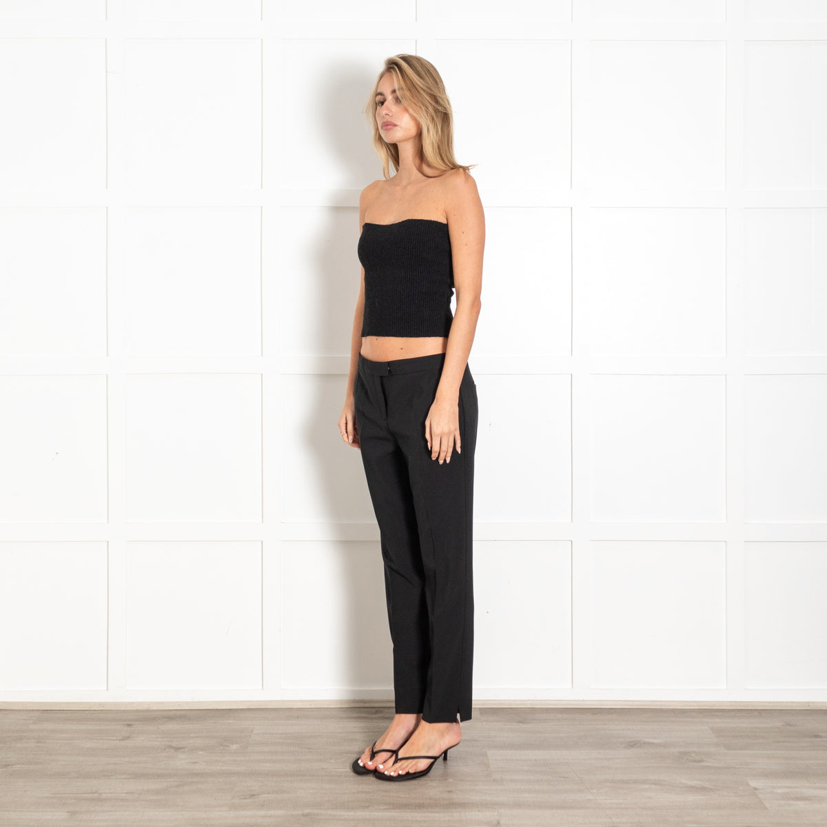 Theory Black Narrow Cut Trousers - Image 3