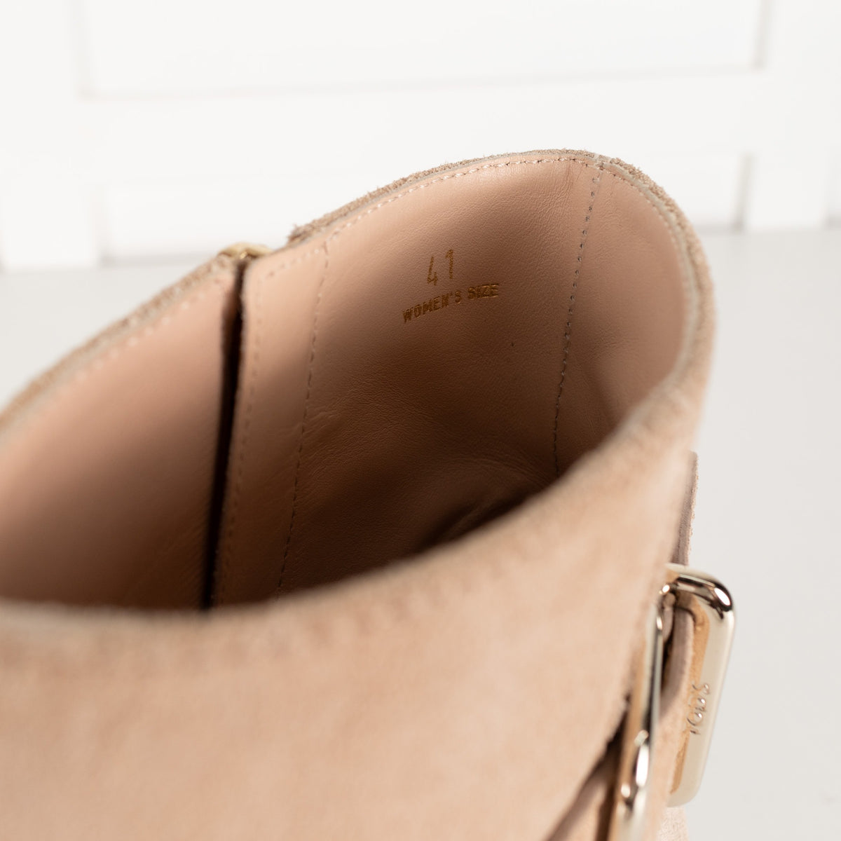 Tod's Beige Suede Buckle Ankle Boots - Image 14