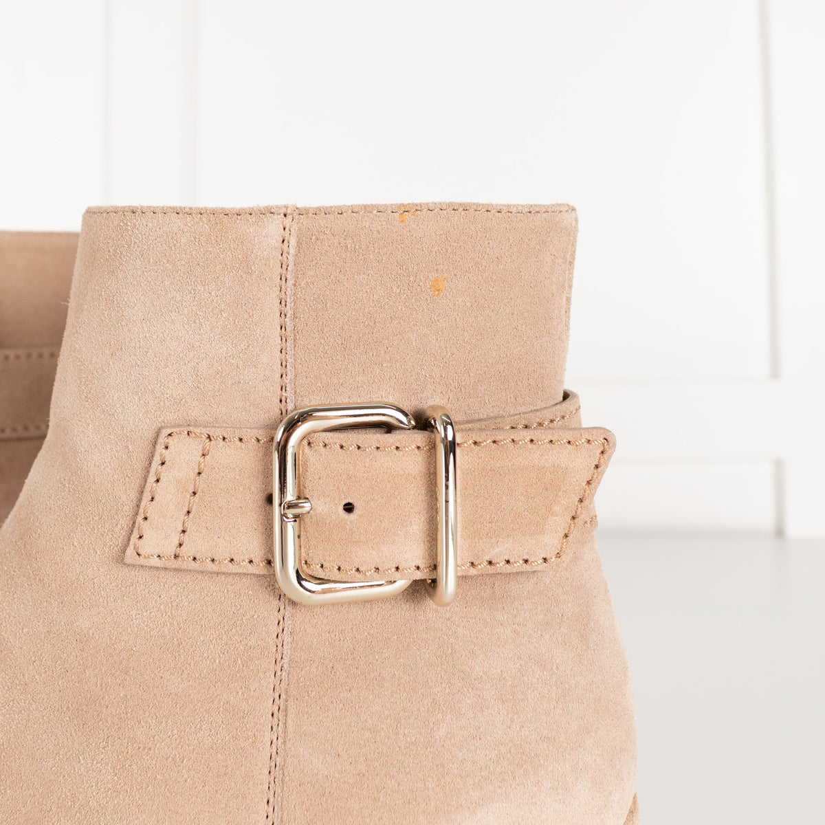 Tod's Beige Suede Buckle Ankle Boots - Image 9