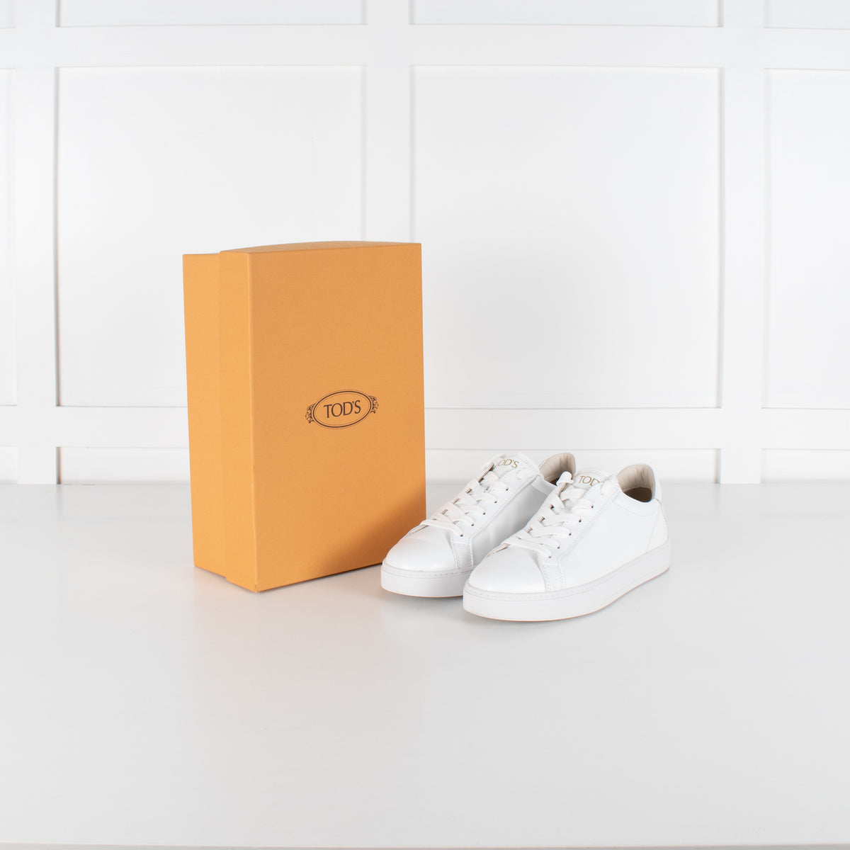 Tod's Cassetta White Leather Sneakers - Image 2