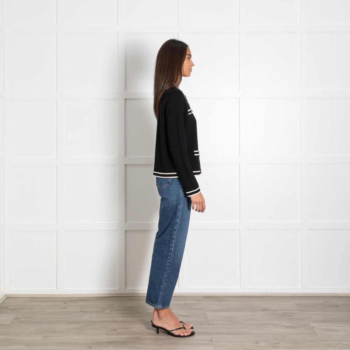 Tory Burch Black Trim Button Kendra Cardigan - Image 6