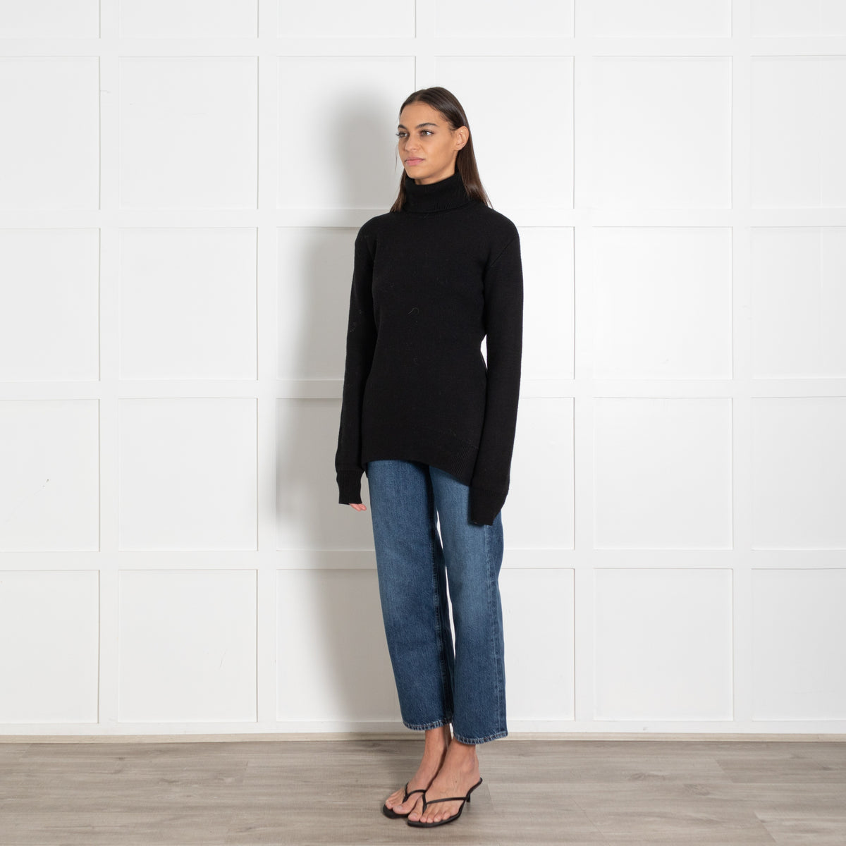 Toteme Black Turtleneck Sweater