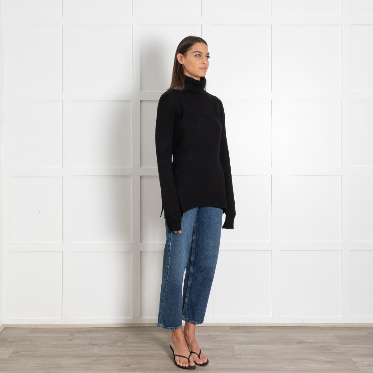 Toteme Black Turtleneck Sweater