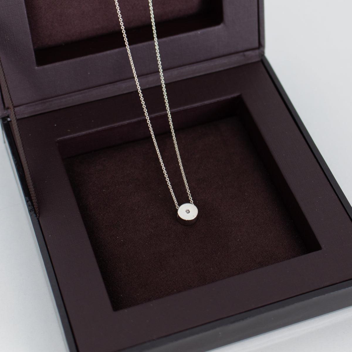 Monica Vinader Silver Necklace with Diamond