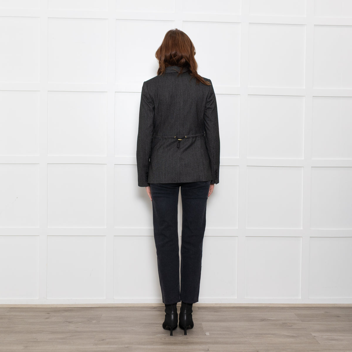 Me + Em Dark Grey Drawstring Back Blazer