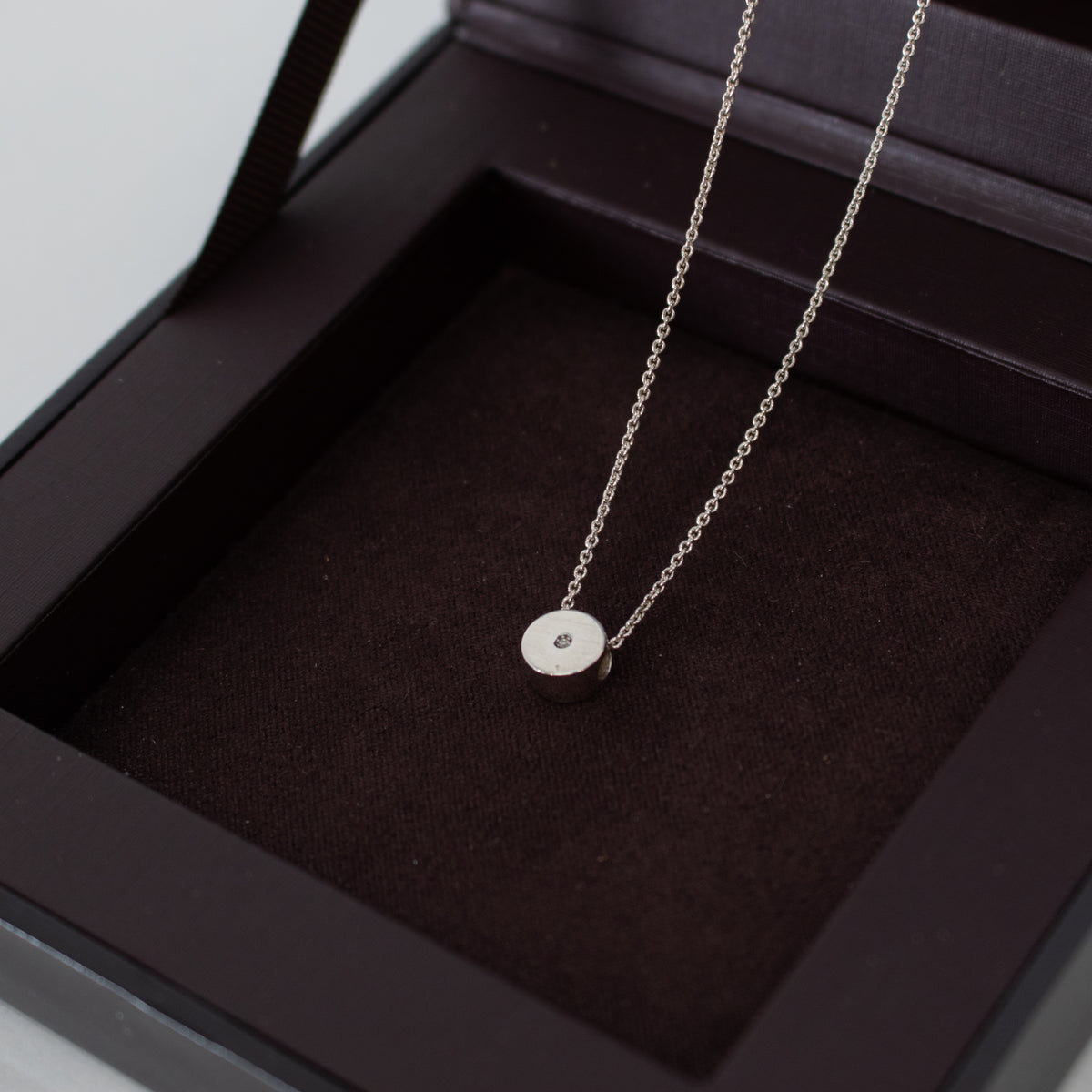 Monica Vinader Silver Necklace with Diamond