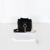Jimmy Choo Black Suede Bucket Bag with Gold Tassel