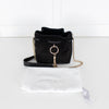 Jimmy Choo Black Suede Bucket Bag with Gold Tassel