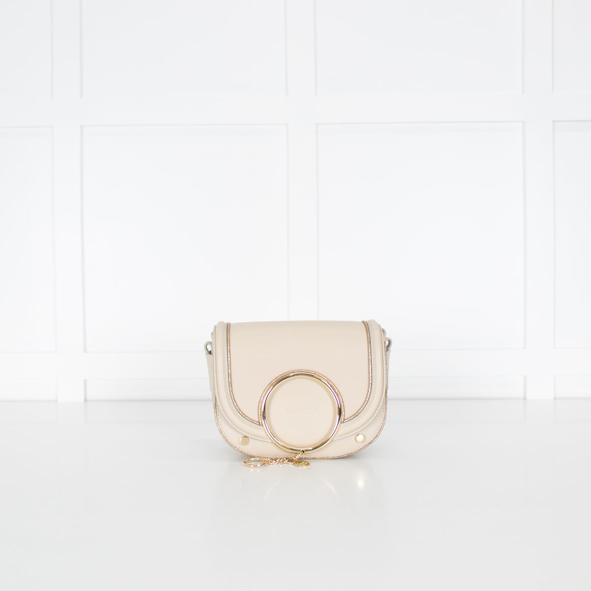 See By Chloe Beige Mara Crossbody with Gold Piping