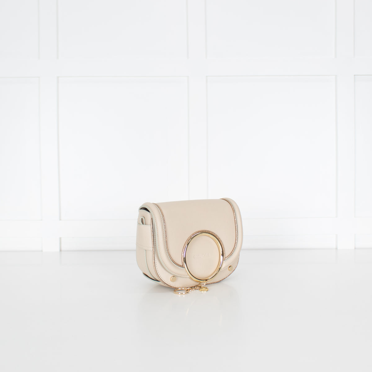 See By Chloe Beige Mara Crossbody with Gold Piping