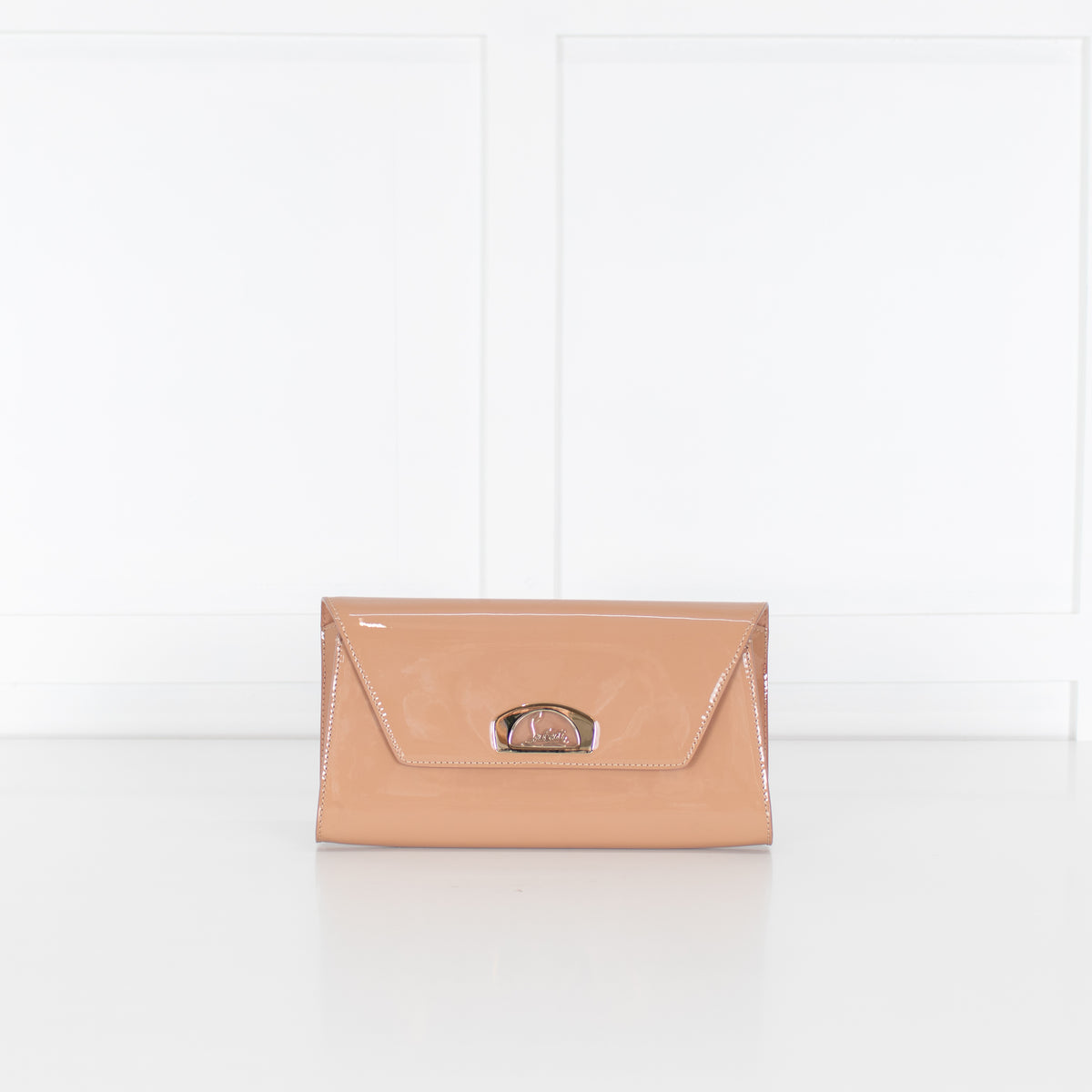 Christian Louboutin Nude Vero Dodat Patent Leather Clutch