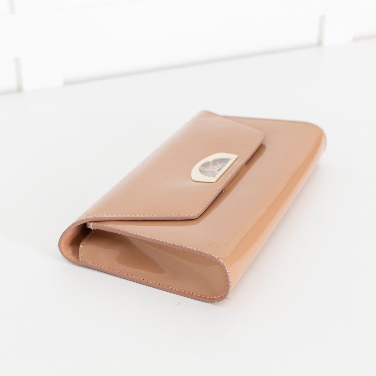 Christian Louboutin Nude Vero Dodat Patent Leather Clutch