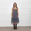 Self-Portrait Blue and White Lace Strappy Dress