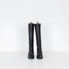 Jimmy Choo Black Leather Studded Knee Length Boots