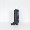 Jimmy Choo Black Leather Studded Knee Length Boots