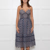 Self-Portrait Blue and White Lace Strappy Dress