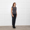 Luisa Spagnoli Grey Wool Sleeveless Top with Cutout Detail
