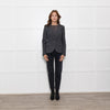 Luisa Sagnoli Grey Wool Fitted Jacket with Lace Panel Detail