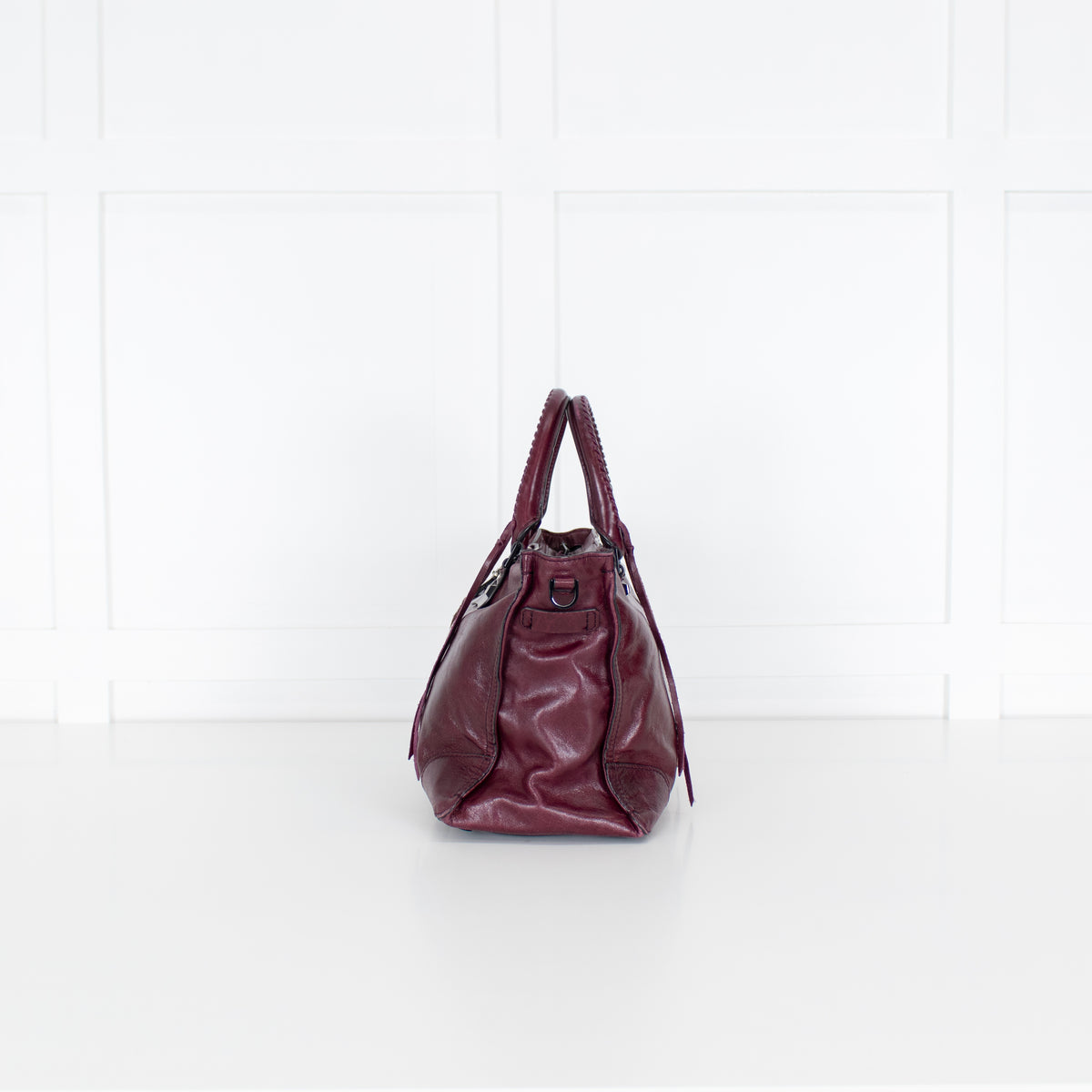 Rebecca Minkoff Plum Leather Regan Satchel Bag