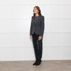Luisa Sagnoli Grey Wool Fitted Jacket with Lace Panel Detail