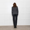 Luisa Sagnoli Grey Wool Fitted Jacket with Lace Panel Detail