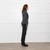 Luisa Sagnoli Grey Wool Fitted Jacket with Lace Panel Detail