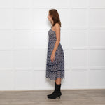 Self-Portrait Blue and White Lace Strappy Dress