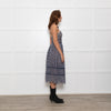 Self-Portrait Blue and White Lace Strappy Dress
