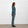 La Double J Blue Multi Floral Print Edition 30 Velvet Trousers
