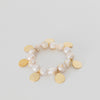 By Virgo Pearl And Coin Stretch Bracelet