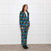 La Double J Blue Multi Floral Print Edition 30 Velvet Trousers