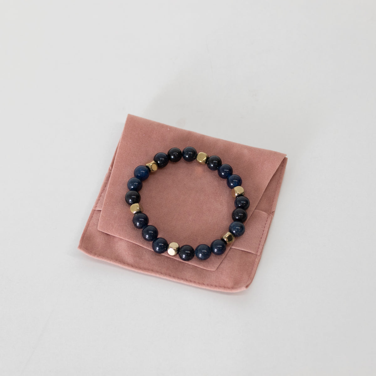 By Virgo Black Bead Stretch Bracelet