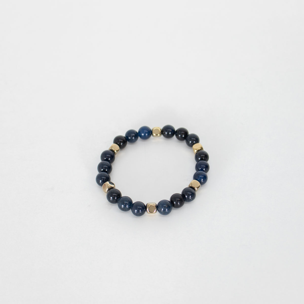 By Virgo Black Bead Stretch Bracelet