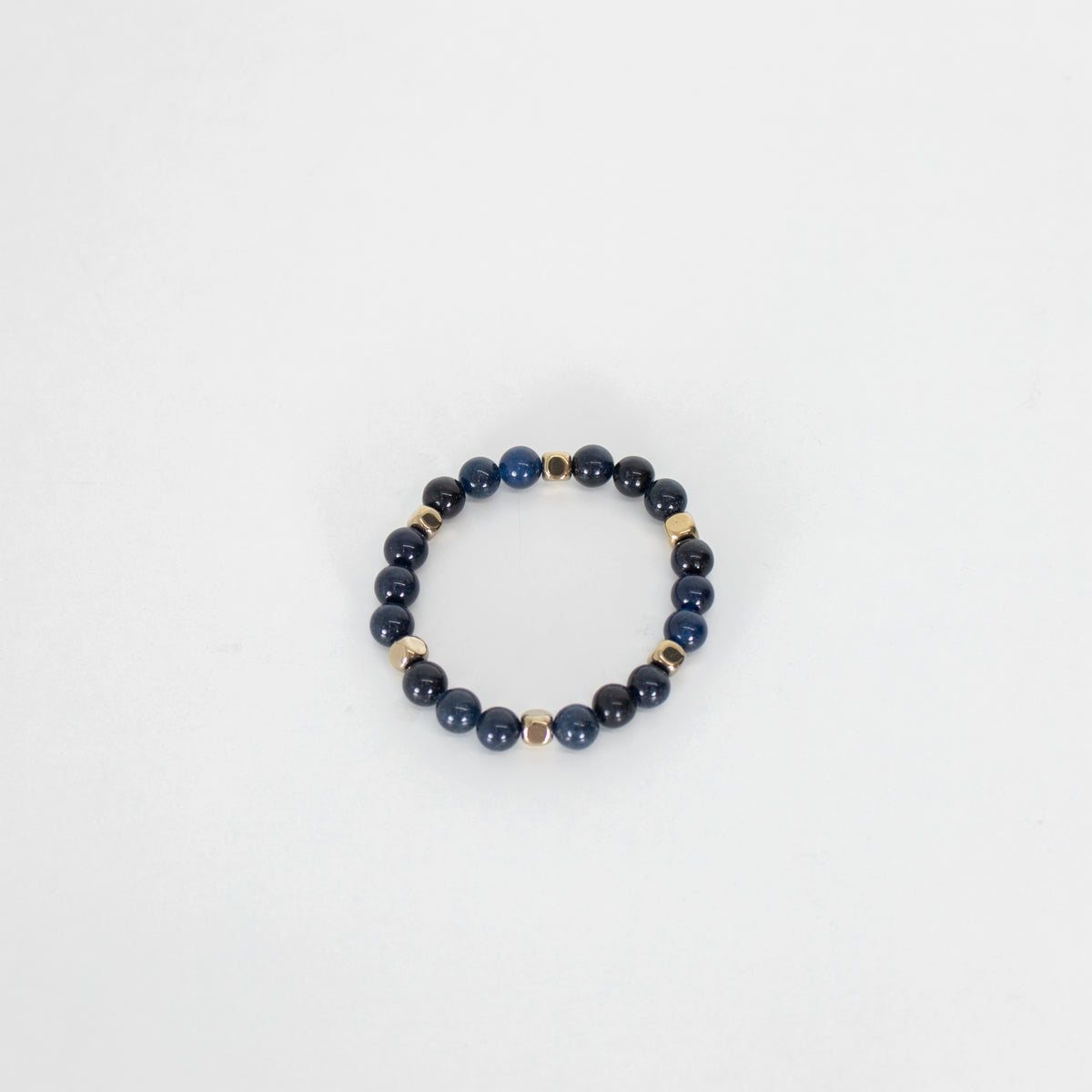 By Virgo Black Bead Stretch Bracelet