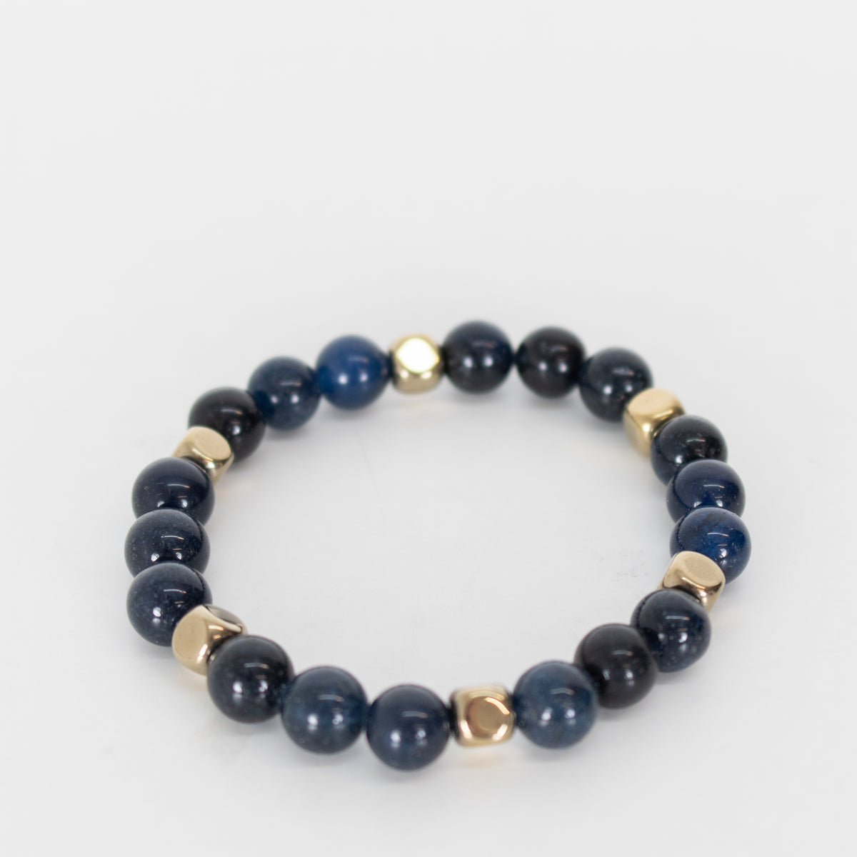 By Virgo Black Bead Stretch Bracelet