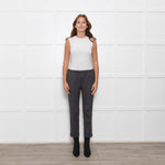 Masscob Grey Elasticated Waist Cigarette Trousers