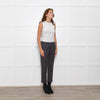 Masscob Grey Elasticated Waist Cigarette Trousers