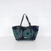Burberry Green and Blue Havenmore Tote Bag