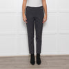 Luisa Spagnoli Stretch Grey Wool Trousers with Grosgrain Waist Trim