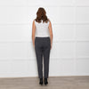 Luisa Spagnoli Stretch Grey Wool Trousers with Grosgrain Waist Trim