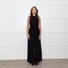 Me + Em Black Sleeveless Belt Jumpsuit