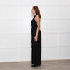 Me + Em Black Sleeveless Belt Jumpsuit