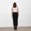 Balmain Black Ribbed Knit Pencil Skirt